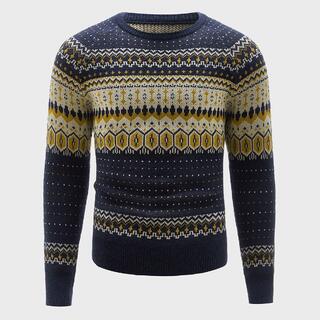 Мужской свитер с рукавами реглан с геометрическим рисунком