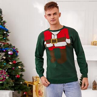 Мужской свитер с принтом "Рождество