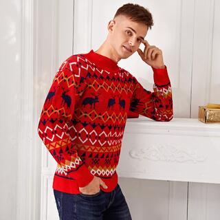 Мужской свитер с рождественским узором