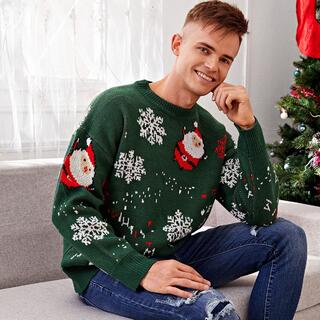 Мужской свитер с узором "Рождество