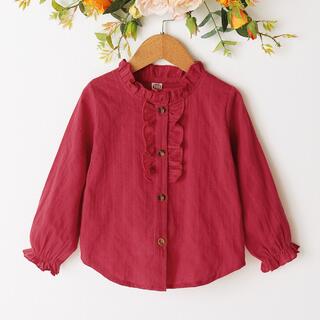 Блуза с оригинальным рукавом и оборками для девочек