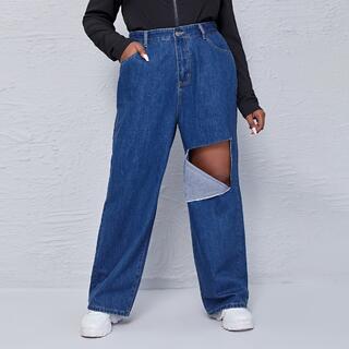 Рваные джинсы размера плюс