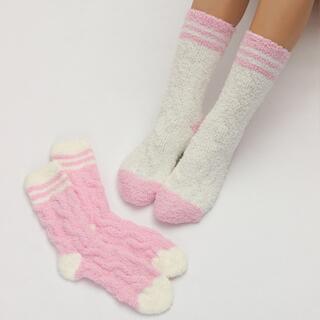 2 пары двухцветные плюшевые носки