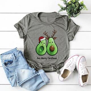 Рождественская футболка с принтом авокадо