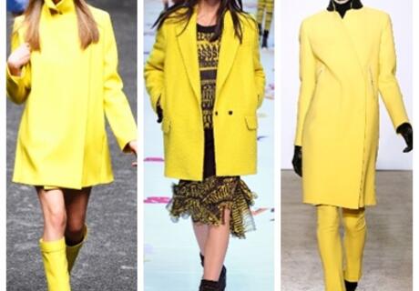 Жёлтое пальто - элемент верхней одежды